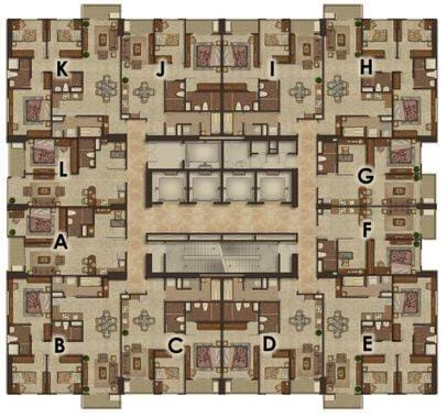 Luxurious Deluxe (A,L) - floor plan