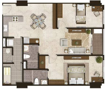Luxurious Premier (Southern H 1- 6th floor) Denah